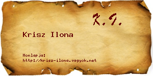 Krisz Ilona névjegykártya
